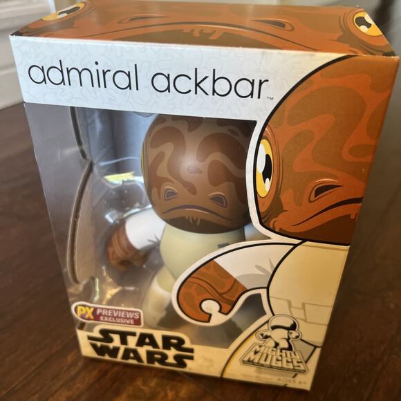 Star Wars Mighty Muggs Admiral Ackbar PX Previews Exclusive Toy Figure - Picture 1 of 6